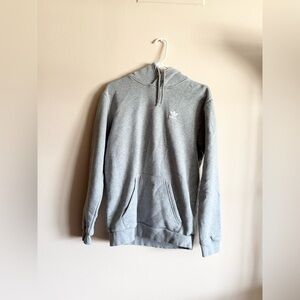 Adidas originals grey essential drawstring hoodie (men’s small)